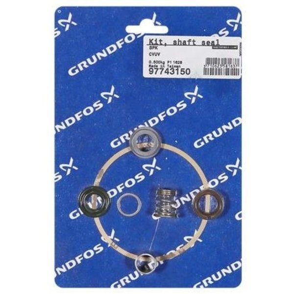 Grundfos Pump Repair Kits- Kit, shaft seal CVUV @12mm SPK/GJK, SPK Series. 97743150